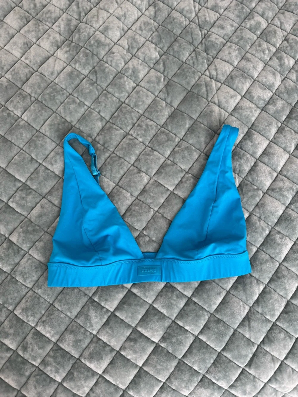 SKIMS Bright Blue Wireless Triangle Bikini Top